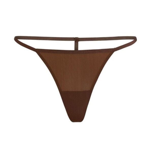 NWT SKIMS Naked Collection T String Thong Panty In Cocoa Brown Panty - Picture 1 of 5